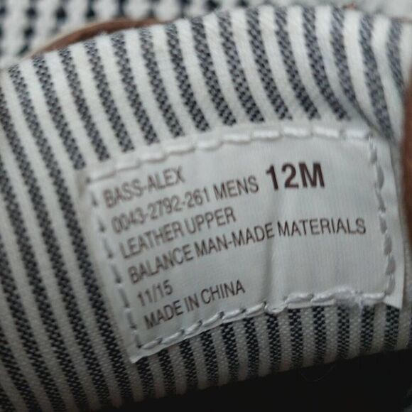 GH Bass -Alex Top Dock Siders Men's  12 M Brown Nautical Leather - Picture 4 of 6